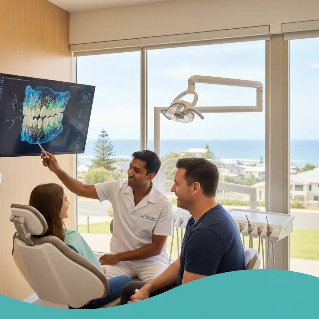 Orthodontic consultation focusing on jaw alignment at South Coast Orthodontics Corrimal